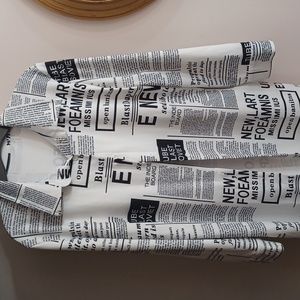Newspaper Print Shirtdress